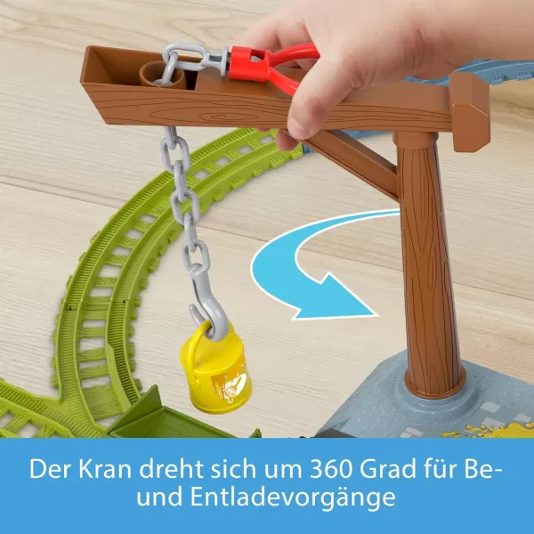 Thomas ampamp Friends Motorized Toy Train Set Fix em Up Friends with Carly the Crane Sandy the Rail Speeder ampamp Thomas for Preschool Kids Ages 3 Years Paint Delivery Set