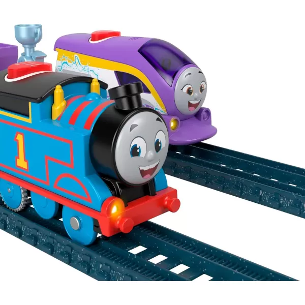Thomas ampamp Friends Motorized Toy Train Talking Percy Engine with Sounds Phrases ampamp Harold Helicopter for Preschool Pretend Play Kids Ages 3 YearsThomas