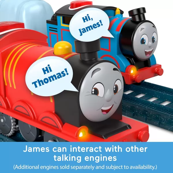Thomas ampamp Friends Motorized Toy Train Talking Percy Engine with Sounds Phrases ampamp Harold Helicopter for Preschool Pretend Play Kids Ages 3 YearsJames