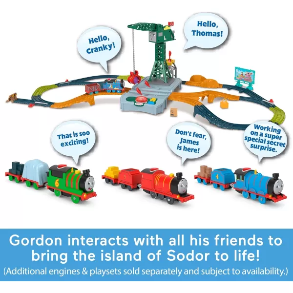 Thomas ampamp Friends Motorized Toy Train Talking Percy Engine with Sounds Phrases ampamp Harold Helicopter for Preschool Pretend Play Kids Ages 3 YearsGordon