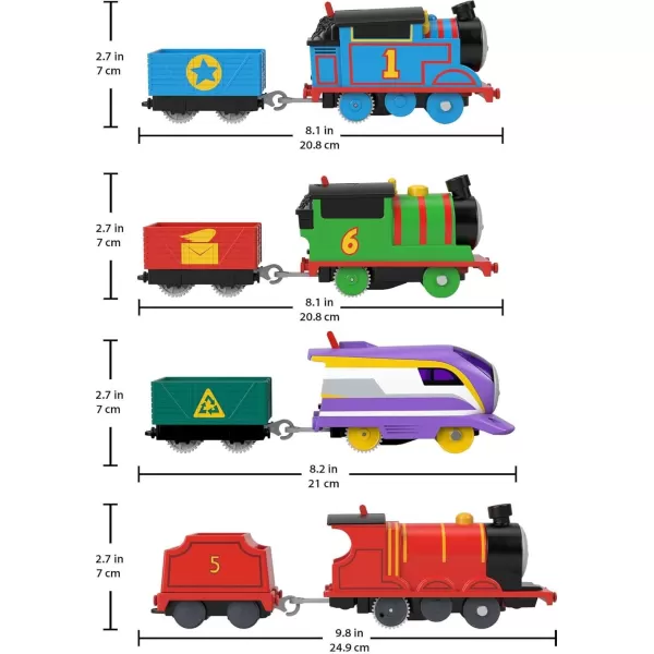 Thomas ampamp Friends Motorized Toy Trains Set of 4 Engines Thomas Percy Kana ampamp James for Preschool Pretend Play Kids Ages 3 Years