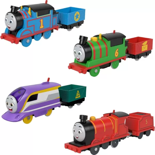 Thomas ampamp Friends Motorized Toy Trains Set of 4 Engines Thomas Percy Kana ampamp James for Preschool Pretend Play Kids Ages 3 Years