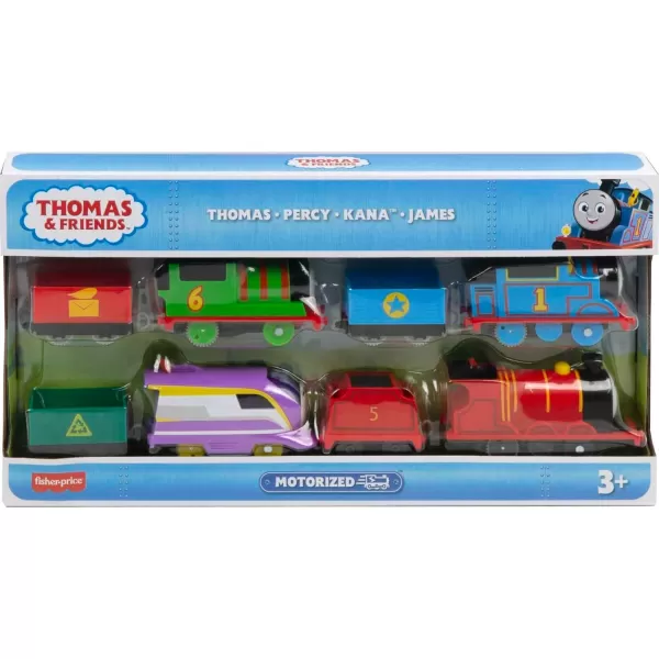 Thomas ampamp Friends Motorized Toy Trains Set of 4 Engines Thomas Percy Kana ampamp James for Preschool Pretend Play Kids Ages 3 Years