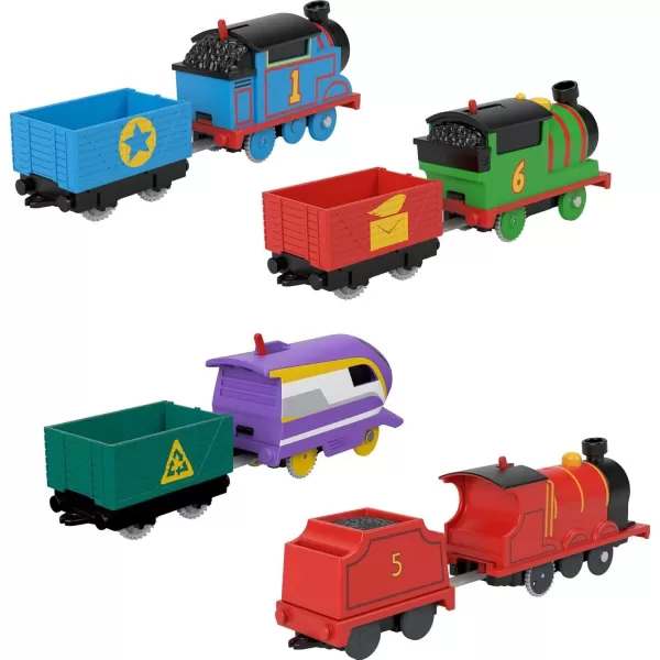 Thomas ampamp Friends Motorized Toy Trains Set of 4 Engines Thomas Percy Kana ampamp James for Preschool Pretend Play Kids Ages 3 Years
