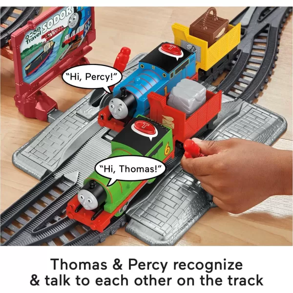 Thomas ampamp Friends Talking Thomas ampamp Percy Toy Train ampamp Track Set Motorized Engines with Sounds ampamp Phrases for Preschool Kids Ages 3 Years Amazon Exclusive