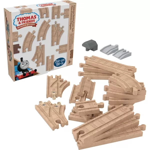 Thomas ampamp Friends Wooden Railway Toy Track Set Expansion Clackety Track Pack 22 Wood Pieces for Preschool Kids Ages 3 Years Amazon Exclusive