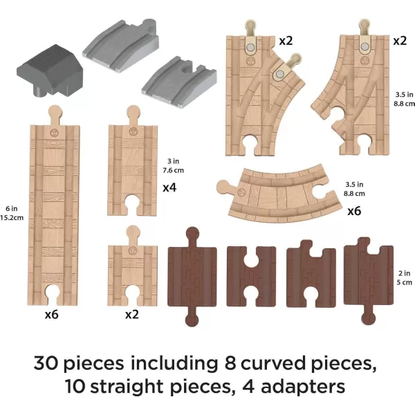Thomas ampamp Friends Wooden Railway Toy Track Set Expansion Clackety Track Pack 22 Wood Pieces for Preschool Kids Ages 3 Years Amazon Exclusive