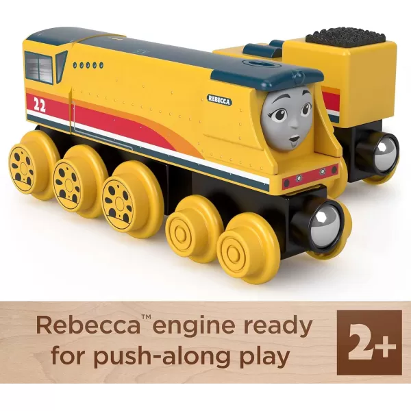 Thomas ampamp Friends Wooden Railway Toy Train Rebecca PushAlong Wood Engine ampamp Coal Car for Toddlers ampamp Preschool Kids Ages 2 Years Amazon ExclusiveRebecca