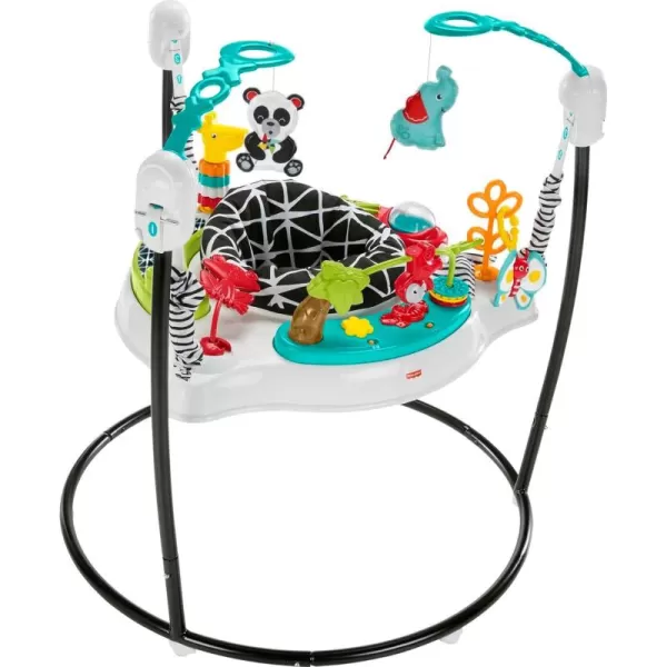 FisherPrice Baby Bouncer Pink Petals Jumperoo Musical Activity Center with Lights Sounds ampamp Developmental ToysAnimal Wonders Jumperoo