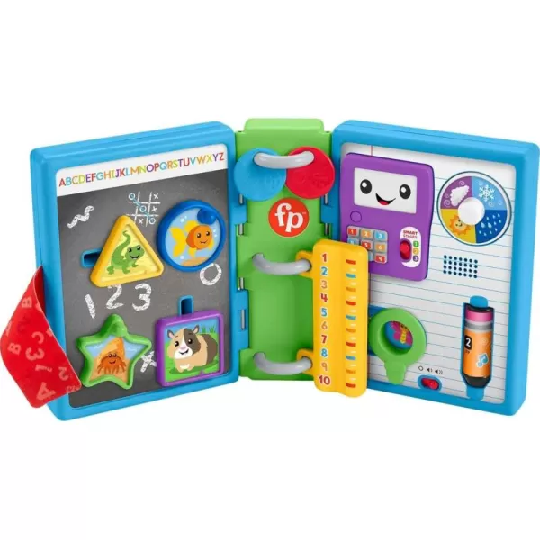 FisherPrice Baby Learning Toy Laugh ampamp Learn 123 Schoolbook with Music Lights ampamp Activities for Developmental Play Infants Ages 6 Months