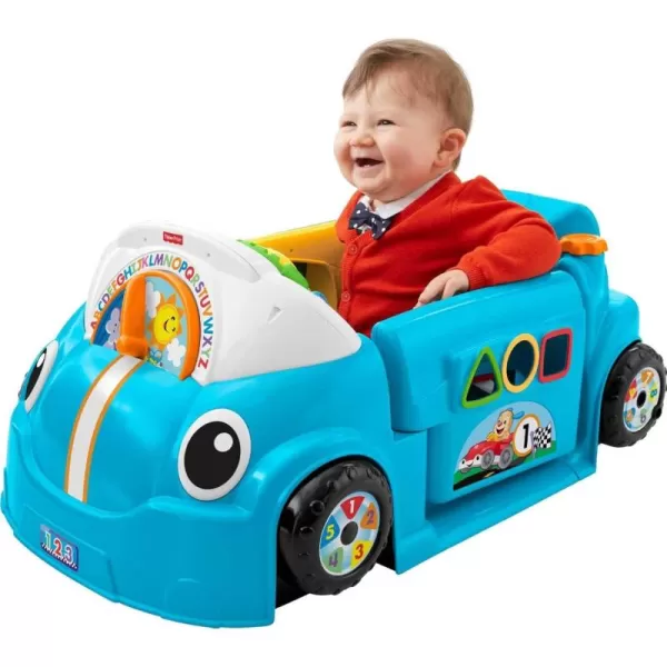 FisherPrice Baby Learning Toy Laugh ampamp Learn Crawl Around Car Activity Center with Smart Stages for Infants Ages 6 Months Blue Amazon ExclusiveBlue