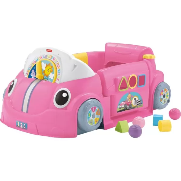 FisherPrice Baby Learning Toy Laugh ampamp Learn Crawl Around Car Activity Center with Smart Stages for Infants Ages 6 Months Blue Amazon ExclusivePink