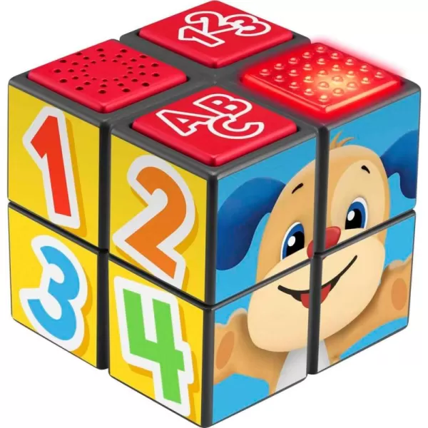 FisherPrice Baby Learning Toy Laugh ampamp Learn Puppys Activity Cube with Lights Music ampamp Fine Motor Activities for Ages 9 Months