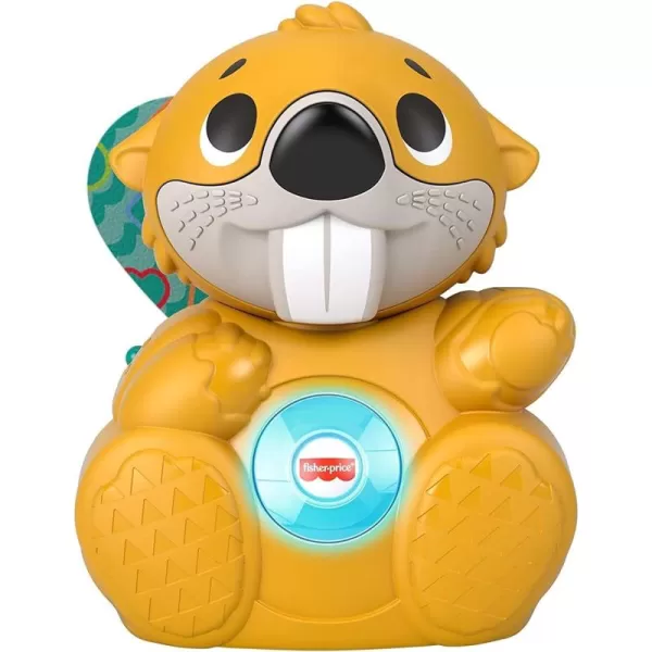 FisherPrice Baby Learning Toy Linkimals Boppin Beaver with Music ampamp Lights for Infants Ages 9 Months Compatible Only with Linkimals Items