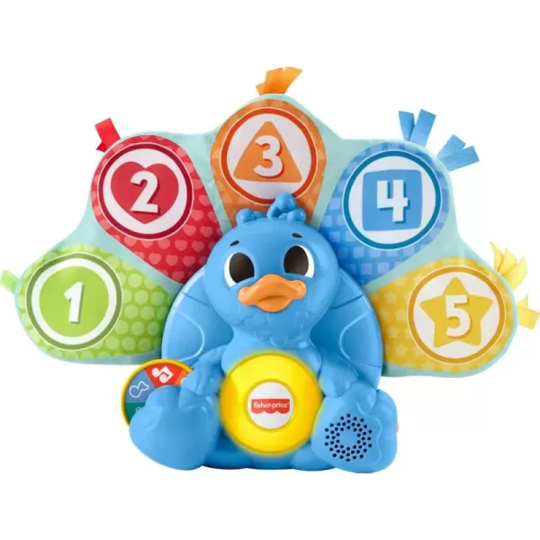 FisherPrice Baby Learning Toy Linkimals Counting ampamp Colors Peacock with Lights ampamp Music for Infants Ages 9 Months Compatible Only with Linkimals Items