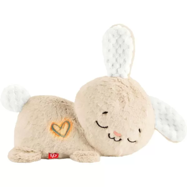 FisherPrice Baby Toy Calming Vibes Puppy Soother Plush Portable Sound Machine with Vibrations for Newborns 0 MonthsBunny Soother