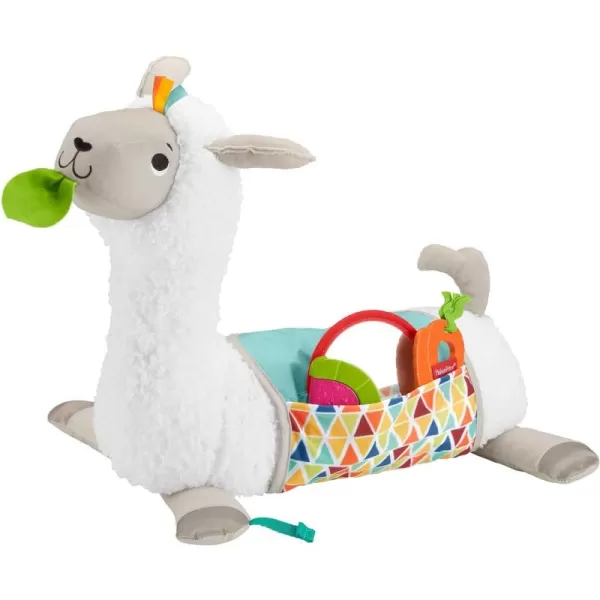 FisherPrice Baby Toy GrowwithMe Tummy Time Llama Wedge Support with Mirror Teether ampamp Rattle Developmental Play for Newborns Ages 0 Months