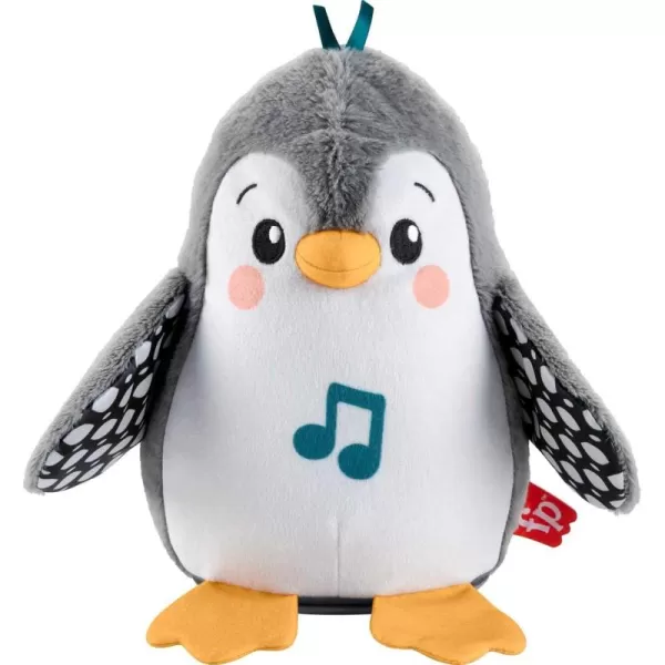 FisherPrice Baby Tummy Time Toy Flap ampamp Wobble Penguin Plush with Music ampamp Motion for Sensory Play Newborns Ages 0 MonthsModern
