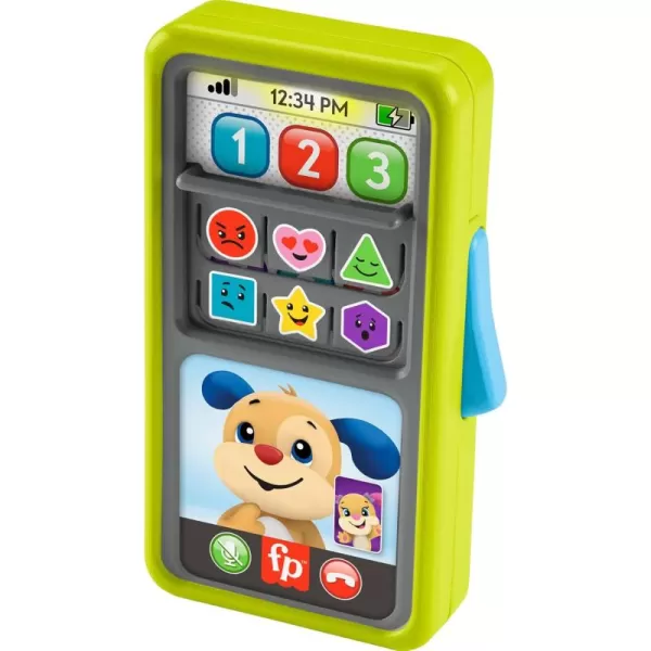 FisherPrice Baby ampamp Toddler Toy Laugh ampamp Learn 2in1 Slide to Learn Smartphone with Lights ampamp Music for Infants Ages 9 MonthsGreen