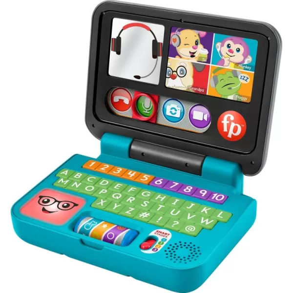 FisherPrice Baby ampamp Toddler Toy Laugh ampamp Learn Lets Connect Laptop Pretend Computer with Smart Stages for Infants Ages 6 Months