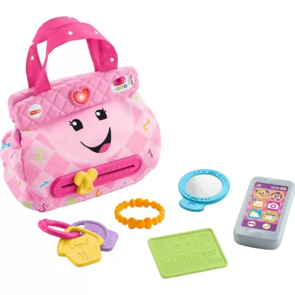 FisherPrice Baby ampamp Toddler Toy Laugh ampamp Learn My Smart Purse with Lights ampamp Smart Stages Learning Songs for Infants Ages 6 Months