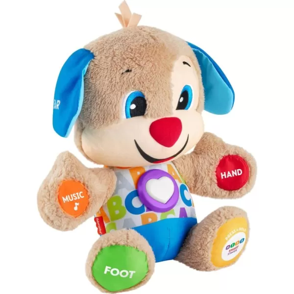 FisherPrice Baby ampamp Toddler Toy Laugh ampamp Learn Smart Stages Sis Musical Plush with Lights ampamp Phrases for Infants Ages 6 MonthsPuppy  White