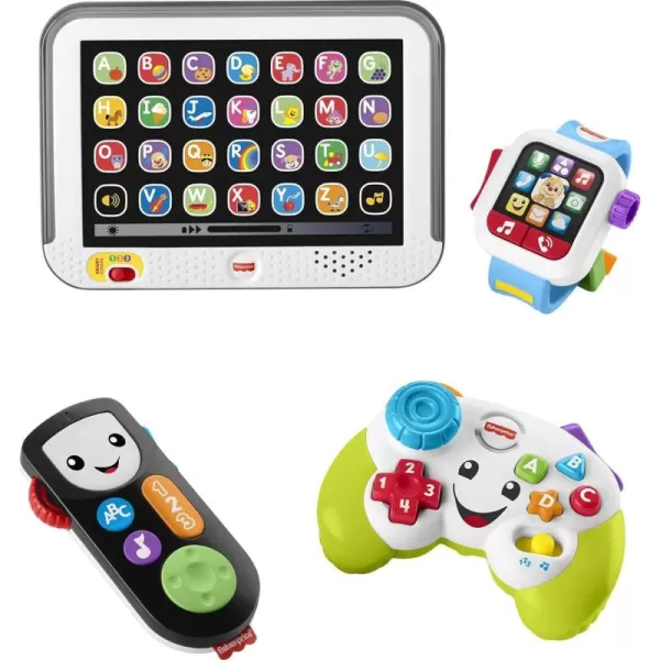 FisherPrice Baby ampamp Toddler Toys Laugh ampamp Learn Tune in Tech Set 4 Learning Activities for Interactive Pretend Play Infants Ages 6 Months
