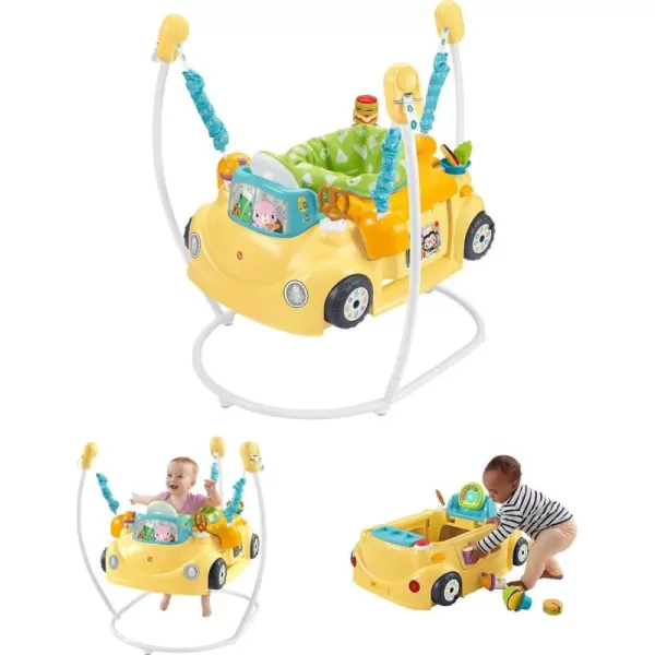 FisherPrice Baby to Toddler Learning Toy 2in1 Servin Up Fun Jumperoo Activity Center with Music Lights and Shape Sorting Puzzle Play