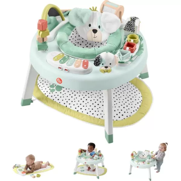 FisherPrice Baby to Toddler Toy 3in1 SnugaPuppy Activity Center and Play Table with Lights Sounds and Developmental Activities