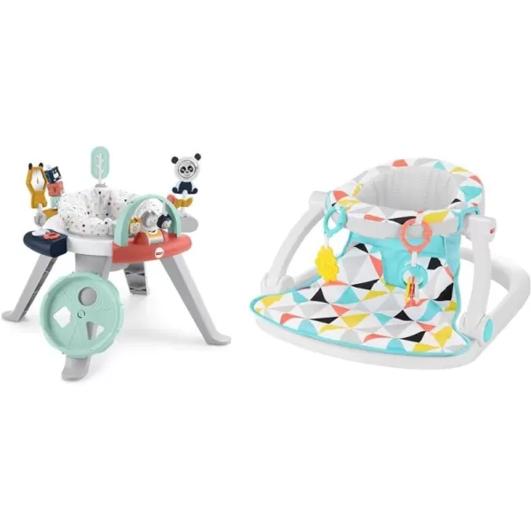 FisherPrice Baby to Toddler Toy 3in1 Spin ampamp Sort Activity Center and Play Table with 10 Activities Happy DotsActivity Center  Baby Chair  Windmill