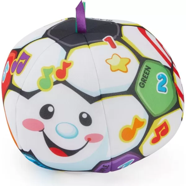 FisherPrice Baby to Toddler Toy Laugh ampamp Learn Singin Soccer Ball Musical Plush with Educational Phrases for Infants Ages 6 Months Amazon ExclusiveEasytoOpen Packaging