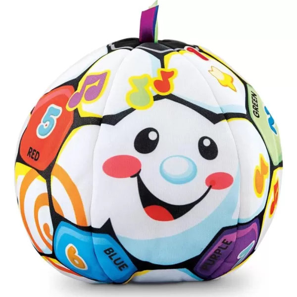 FisherPrice Baby to Toddler Toy Laugh ampamp Learn Singin Soccer Ball Musical Plush with Educational Phrases for Infants Ages 6 Months Amazon ExclusiveRetail Packaging