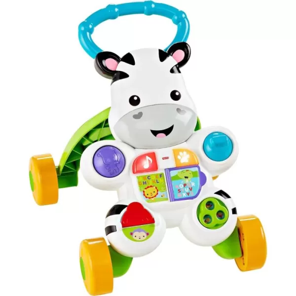 FisherPrice Baby to Toddler Toy Learn with Me Zebra Walker with Educational Music Lights ampamp Activities for Infants Ages 6 MonthsFrustrationFree Packaging