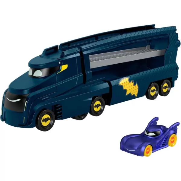 FisherPrice DC Batwheels Toy Hauler and Car BatBig Rig with Ramp and Bam The Batmobile 155 Scale Diecast Toy Vehicle Ages 3 YearsHauler