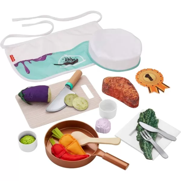 FisherPrice Head Chef Set pretend kitchen cooking play set for preschool kids ages 3 years and up