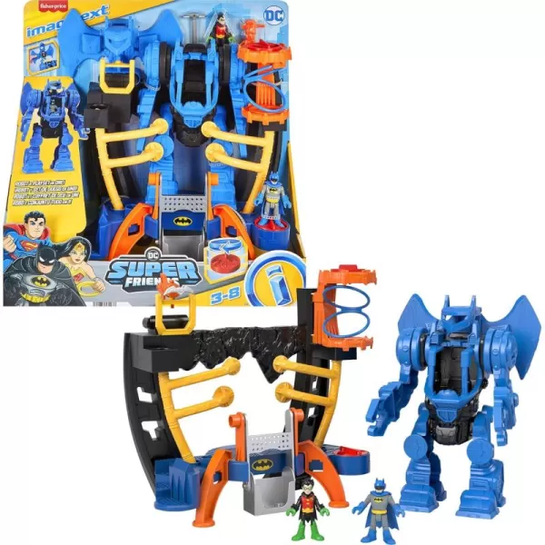 FisherPrice Imaginext DC Super Friends Batman Toy Robo Command Center Playset ampamp Figures Detachable 10inch Robot for Kids Ages 3 Years