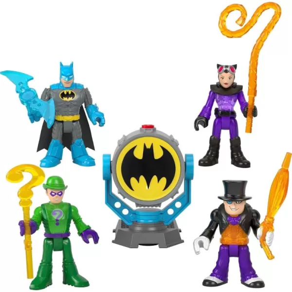 FisherPrice Imaginext DC Super Friends Batman Toys BatTech BatSignal 9Piece Figure Set for Preschool Pretend Play Kids Ages 3 Years