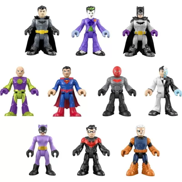 FisherPrice Imaginext DC Super Friends Batman Toys Ultimate Hero Villain MatchUp 10 Figures ampamp 10 Accessories for Pretend Play Kids Ages 3 Years Amazon ExclusiveFigure Pack
