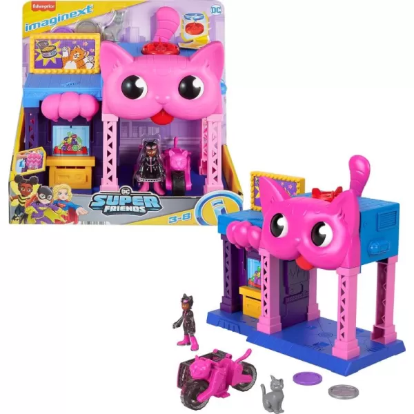 FisherPrice Imaginext DC Super Friends Toy Catwoman Playhouse Playset with Figure ampamp Accessories for Pretend Play Kids Ages 3 Years 