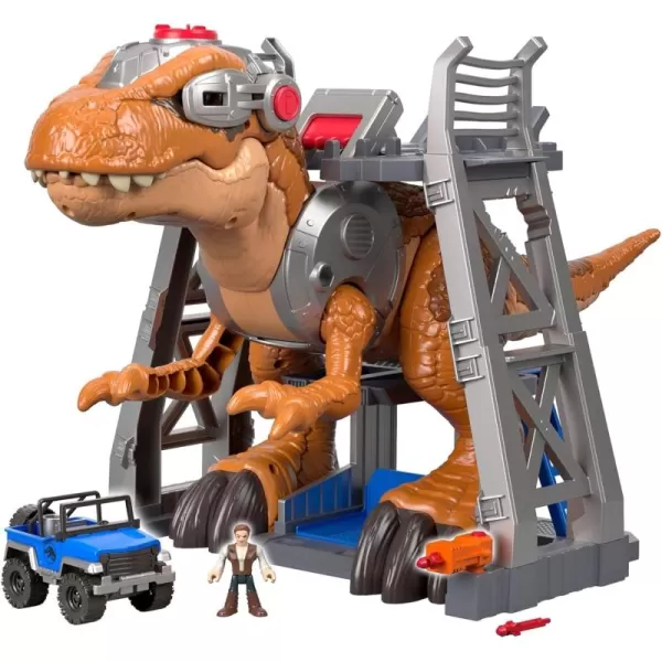 FisherPrice Imaginext Jurassic World Dinosaur Toy T rex with Lights ampamp Owen Grady Figure Preschool Kids Ages 3 Years Amazon Exclusive