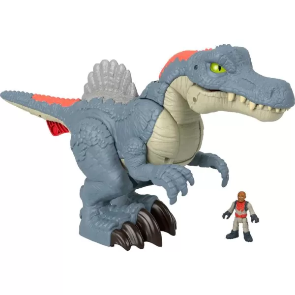 FisherPrice Imaginext Jurassic World Dinosaur Toy Ultra Snap Spinosaurus Lights Sounds ampamp Chomping Action for Preschool Kids Ages 3 Years