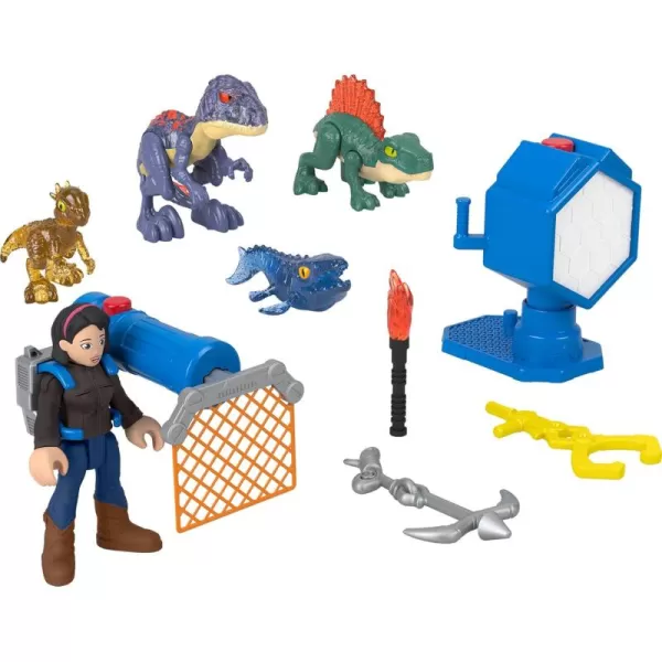 FisherPrice Imaginext Jurassic World Dinosaur Toys EvoScanner MultiPack 10Piece LightUp Figures Set for Ages 3 Years