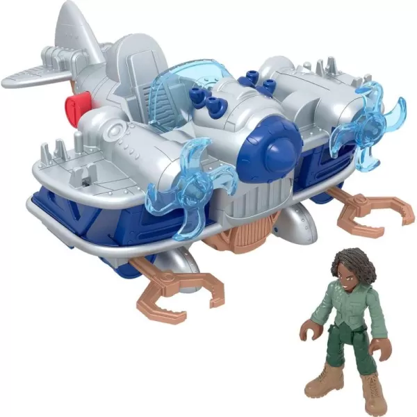 FisherPrice Imaginext Jurassic World Dominion Kayla Watts Figure ampamp Toy Plane Air Tracker with Projectiles for Preschool Kids Ages 3 Years