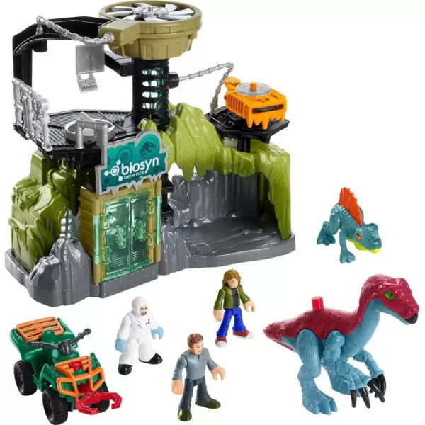 FisherPrice Imaginext Jurassic World Toy Dinosaur Lab Playset Owen Grady Maisie ampamp Dr Grant Figures for Preschool Kids Ages 3 Years