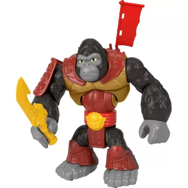 FisherPrice Imaginext Preschool Toy Silverback Gorilla Smash 8in Figure with Punching Action ampamp Accessories for Pretend Play Ages 3 Years