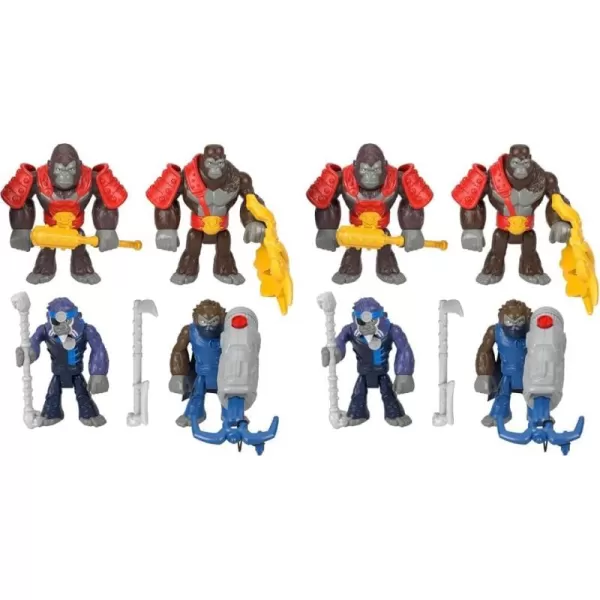 FisherPrice Imaginext Preschool Toys Boss Level Army Pack 9Piece Monkey ampamp Gorilla Figure Set for Pretend Play Ages 3 YearsSmall Pack of 2