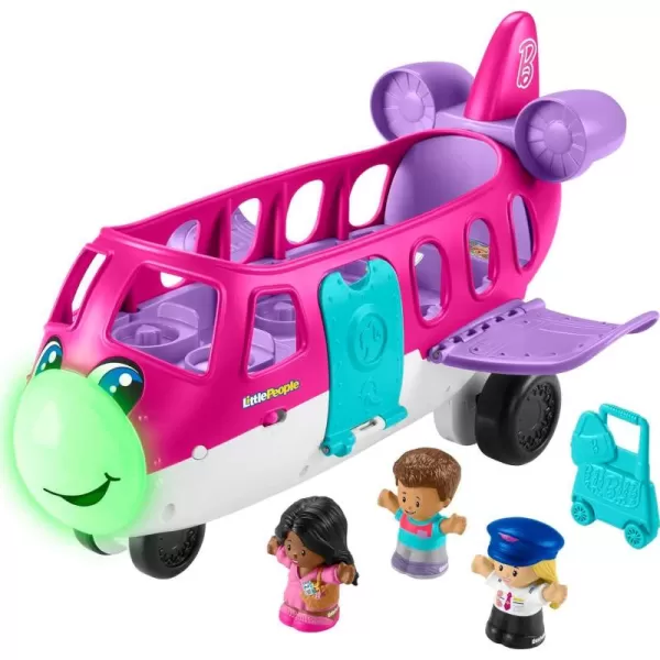 FisherPrice Little People Barbie Toddler Toy Little Dream Plane with Lights Music ampamp Figures for Pretend Play Ages 18 Months
