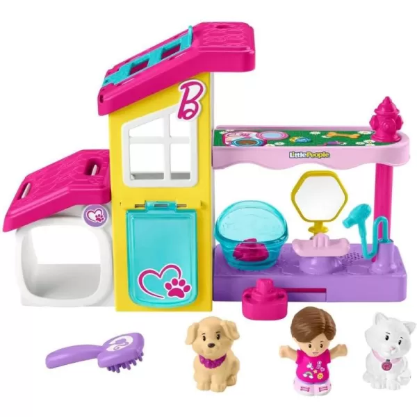 FisherPrice Little People Barbie Toddler Toy Play and Care Pet Spa Playset with Music ampamp Sounds for Pretend Play Kids Ages 18 Months