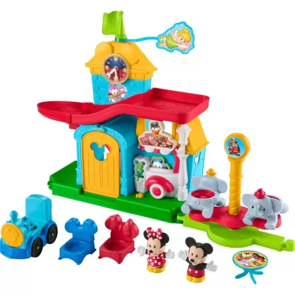 FisherPrice Little People Toddler Toy Disney Mickey ampamp Friends Playset with Sounds ampamp Phrases for Pretend Play Kids Ages 18 MonthsPlayset