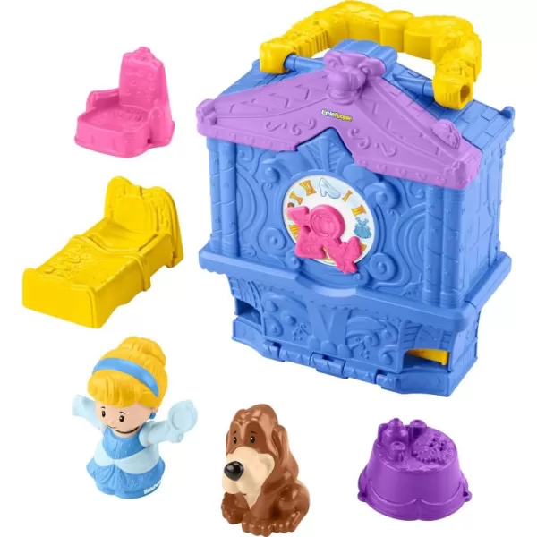 FisherPrice Little People Toddler Toy Disney Princess Cinderella OnTheGo Playset with Figures for Pretend Play Kids Ages 18 Months